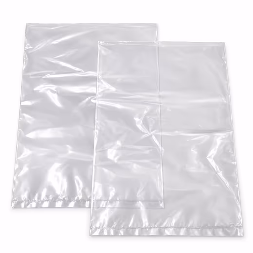 Two clear LD liner bags lying flat