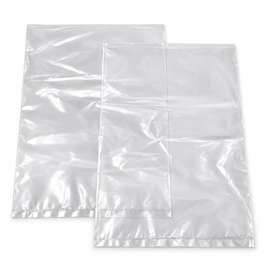 Two clear LD liner bags lying flat