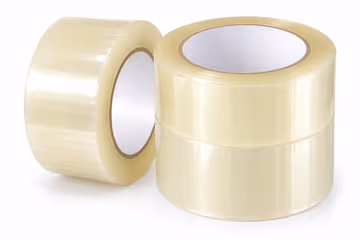 Rolls of transparent BOPP packaging tape